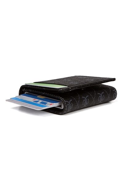 Newish Unisex Patterned Anti-Theft Rfid Protected Vegan Leather Wallet and Card Holder