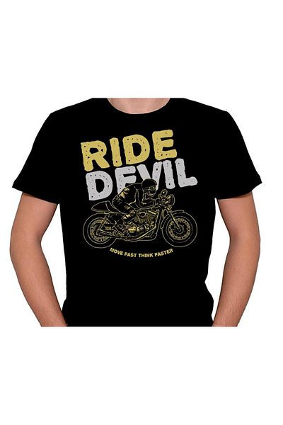 BIGROON Tricou unisex pentru motociclete Harley Davidson Devil Fast