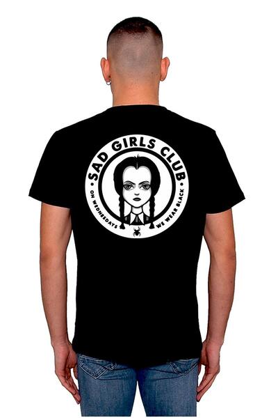 BIGROON Unisex majica Wednesday Addams Sad Girls Club