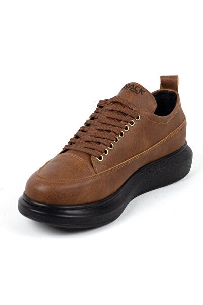 Rainon Store Tan Leather Lace Up High Sole Men's Sports Shoes