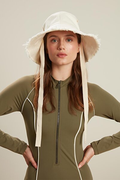 Manuka PIPING DETAIL SURF SWIMSUIT KHAKI