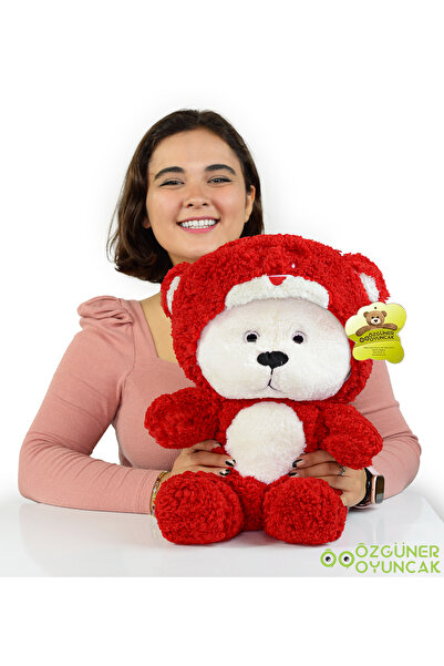 Canestar Kapüşonlu Peluş Ayı Sevgiliye Özel - Sevimli Ayı 70 Cm Peluş Oyuncak