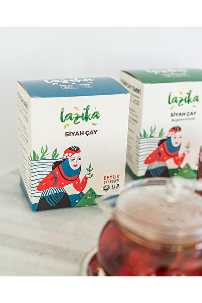 LAZİKA Demlik Süzen PLA Poşet Siyah Çay (48'li)-Mayıs Çayı,Çamlıhemşin Çayı,Tozsuz Çay