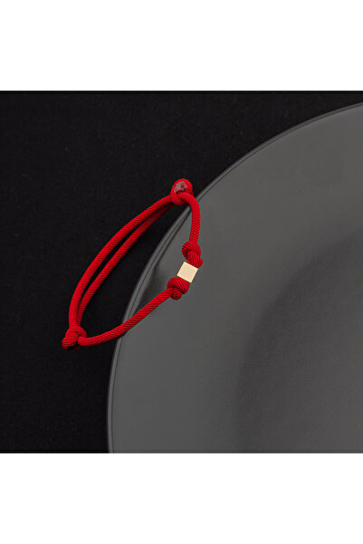 KazarKuyumculuk Altın 14K Kırmızı Şans Bilekliği