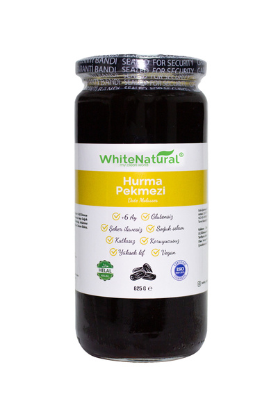 White Natural Hurma Pekmezi 625 gr Glutensız Vegan Soğuk Sıkım Şeker Ilavesiz
