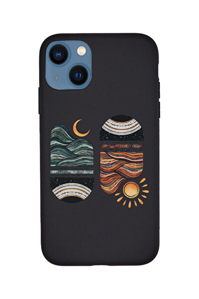 KaffCase حافظة هاتف آيفون 15 بلس سانسيت ويف من السيليكون الفاخر