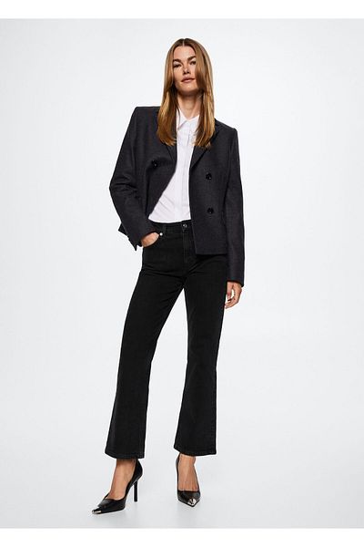 MANGO Woman Mid Waist Flare Jeans