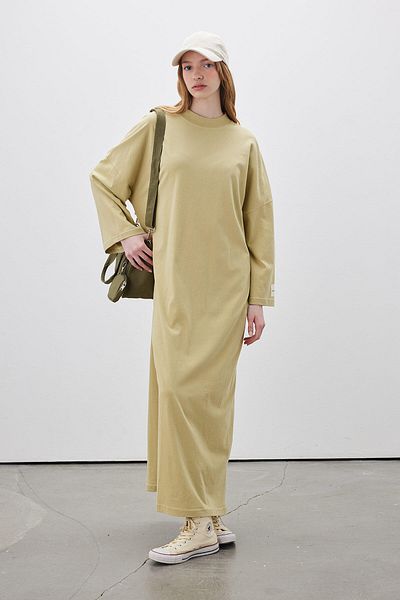 Manuka Übergroßes langes Freizeitkleid Gelb
