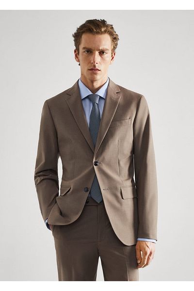 MANGO Man Slim Fit-Blazer aus Stretchgewebe