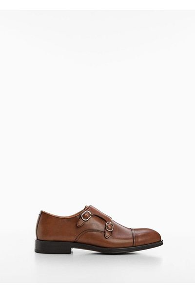 MANGO Man Monk-Schuhe aus Leder mit Schnalle