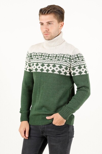 F&K 60900 Πλεκτό πουλόβερ ζακάρ ζιβάγκο