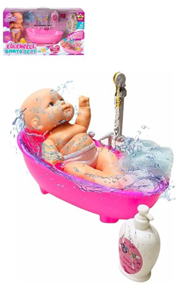 Mashotrend Pilli Banyo Seti - Eğlenceli Sulu Oyuncak Bebek Banyo - Aksesuarlı Oyuncak Pilli Küvet