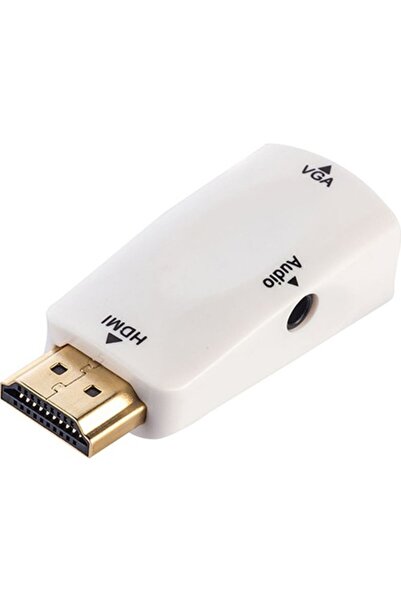 Techmaster Hdmi To Vga Adaptör Ses Çıkışlı Kablolu Dönüştürücü Mini Tip
