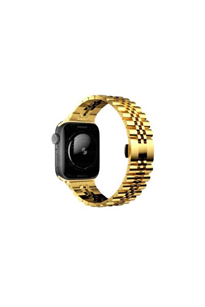 Techmaster Apple Watch 5 6 7 8 9 Ultra 42 44 45mm Uyumlu Rolex Tasarım Kordon