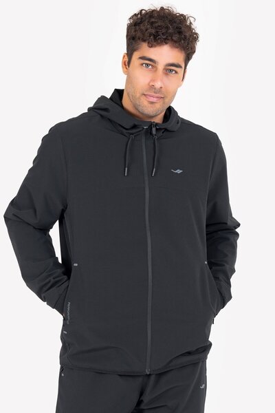 Lescon Siyah Erkek Fermuarlı Kapüşonlu Sweatshirt 23n-1148