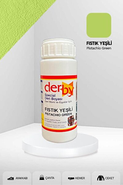 Derby Special Fıstık Yeşili Deri Boyası 100 ml / Mont Eşya Çanta Kemer Cüzdan...