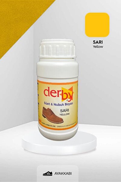 Derby Sarı Süet Ve Nubuk Deri Boyası 250 ml / Süet Nubuk Ayakkabı Boyası
