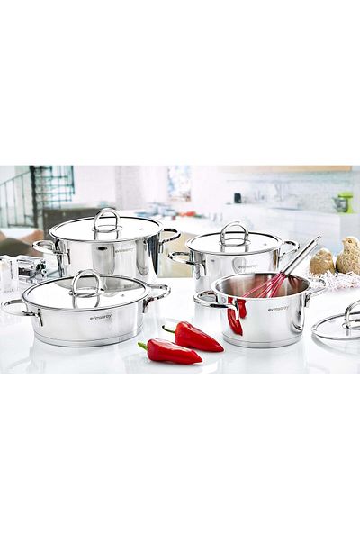 Evimsaray Elite 8 Piece Cookware Set Simple