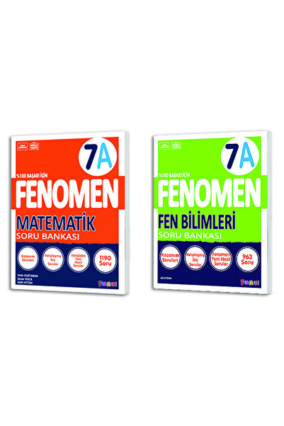 fenomen 7. Sınıf FENOMEN Matematik(A) - Fen Bilimleri(A) Soru Bankası Seti