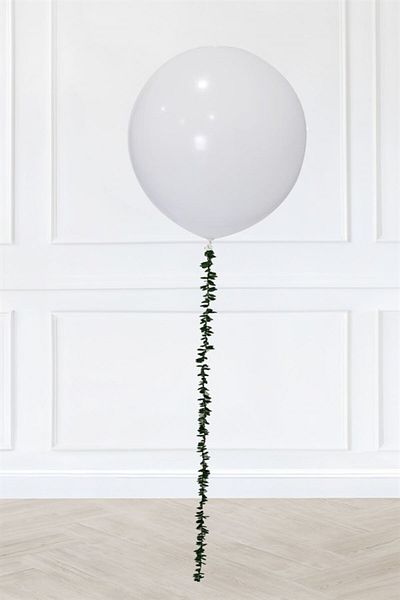 Partifabrik White Balloon with Green Ivy 24 Inch