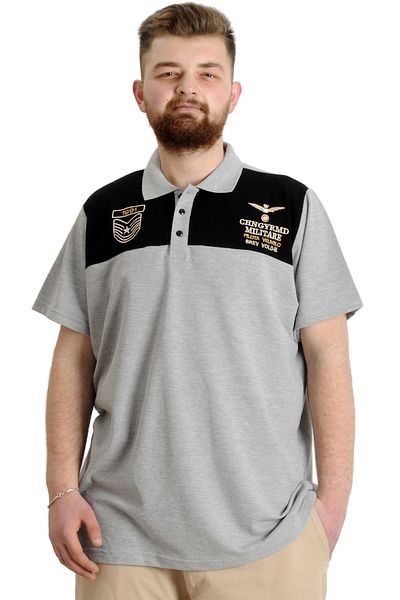 ModeXL Ανδρικό μπλουζάκι Mode Xl Large Size Polo Mılıtare 23327 Grimelanj