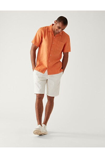 Marks & Spencer Regular Fit Kısa Kollu Keten Gömlek