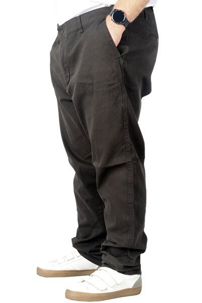 ModeXL Ανδρικό παντελόνι Gabardine Mode Xl Plus Size Nature 22850 Καφέ