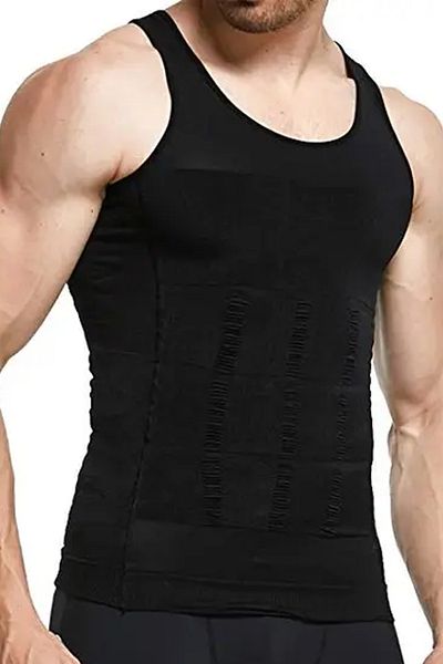 Slim'N Lift Black 1 Size Slimming Corset Undershirt Men's Corset