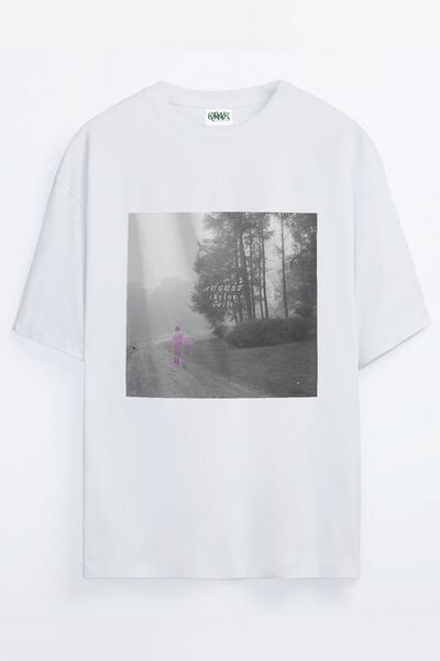 Grove Fashion Unisex August Taylor Swift Printed Oversize T-shirt