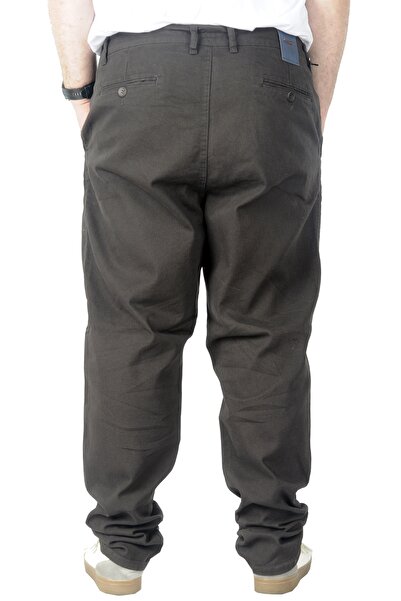 ModeXL Ανδρικό παντελόνι Gabardine Mode Xl Plus Size Nature 22850 Καφέ