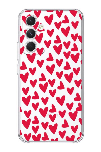 Magic Ring Heart Patterned Transparent Phone Case Compatible with Samsung Gal...