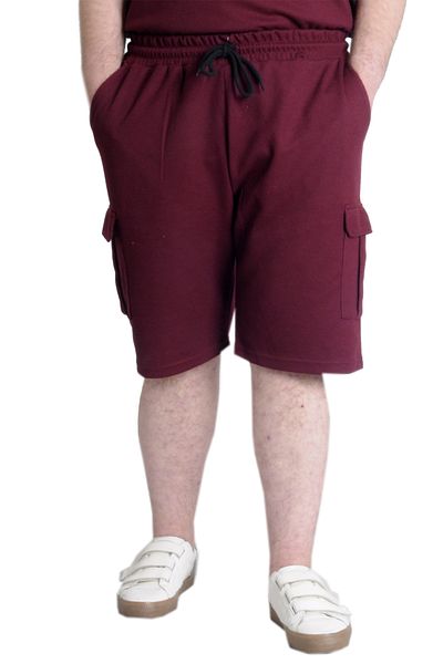 ModeXL Mode Xl Μεγάλο μέγεθος Ανδρικό σορτς Cargo Pocket Waffle 23500 Claret Red
