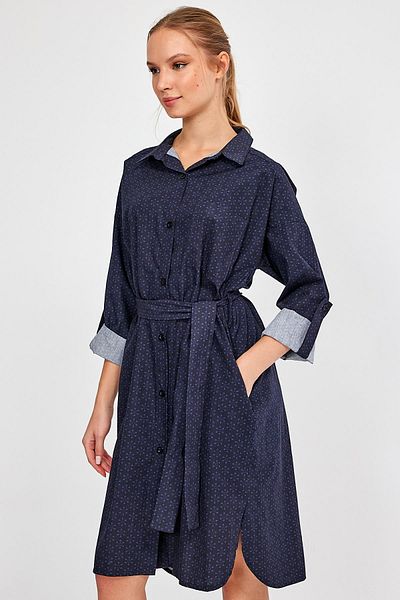 ALEXANDERGARDI ALEXANDERGARDY ADJUSTABLE SLEEVES BIRTED SHIRT DRESS (B23-1403 00)