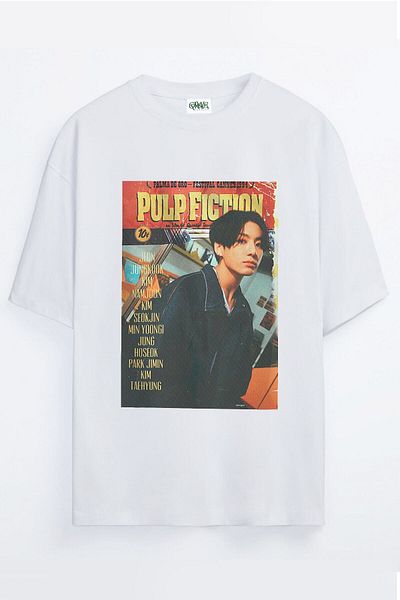 Grove Fashion Tricou oversize unisex cu imprimeu Bts Jungkook