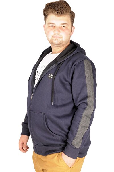 ModeXL Mode Xl Великий розмір Чоловічий світшот Arm Strap 21503 Синій