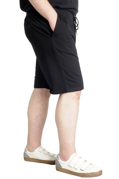 ModeXL Mode Xl Dimensiune mare pentru bărbați Capri Buzunar lateral Muıne 20501 Negru