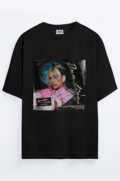 Grove Fashion Tricou oversize cu imprimeu Future Nostalgia Dua Lipa unisex