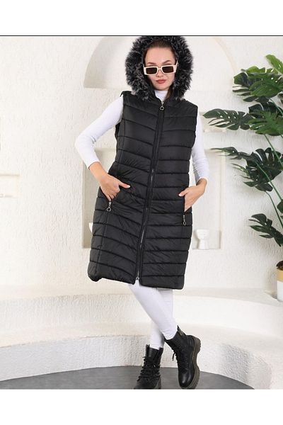 Moda Pakko Jachetă lungă neagră de damă