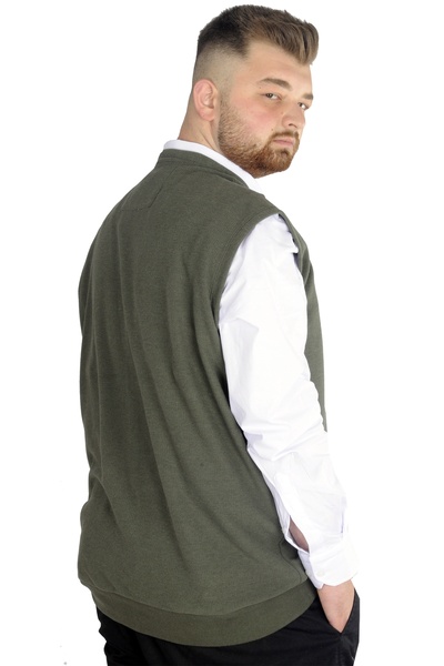 ModeXL Mode Xl Large Size Men's Vest with Puppy Thessaloniki Buttons 20545 Khaki