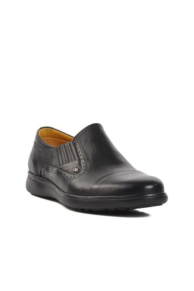Üçel Dr.flexer341802 Black Genuine Leather Men's Comfort Shoes