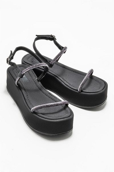Elle Shoes Black Women's Heeled Sandals