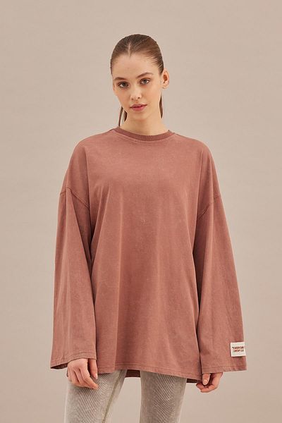 Manuka Oversize-Sweatshirt mit verblasstem Effekt Dusty Rose