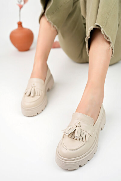 Artgoo жіночі бежеві шкіряні туфлі-лофери з компасом для коледжу