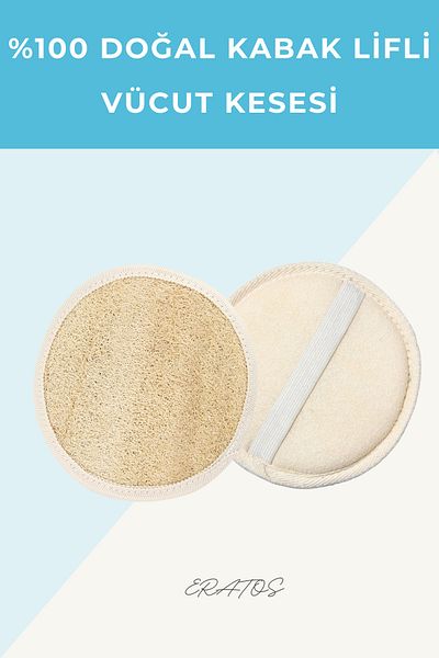 ERATOS Natural Pumpkin Fiber Genuine Body Washcloth - Bath Bath Washcloth