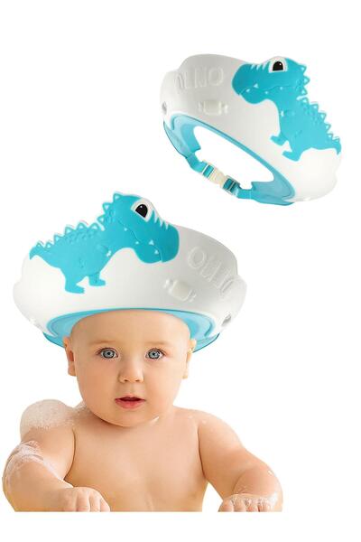 MooieBaby's Dino Banyo Şapkası , Slikon Çocuk Duş Tacı , Sevimli Dinazor , Ay...