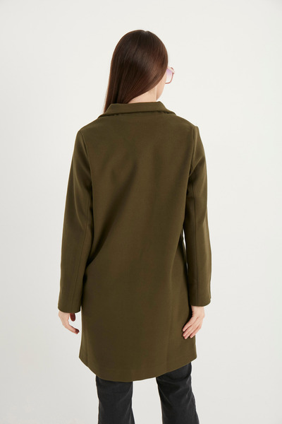 MEECY Women's Khaki Kaşe Coat