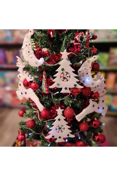 Yenigeldi Ornament de Anul Nou din spumă din 3 piese, ornament pentru copac, ornament pentru ușă de Anul Nou din spumă