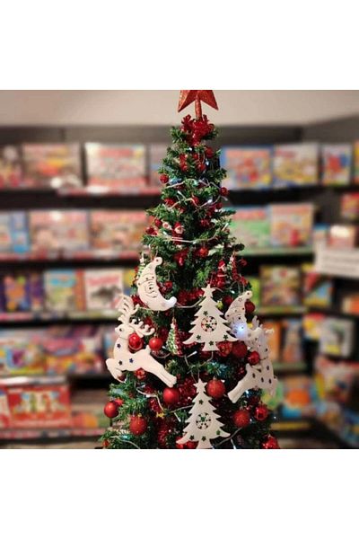 Yenigeldi Ornament de Anul Nou din spumă din 3 piese, ornament pentru copac, ornament pentru ușă de Anul Nou din spumă