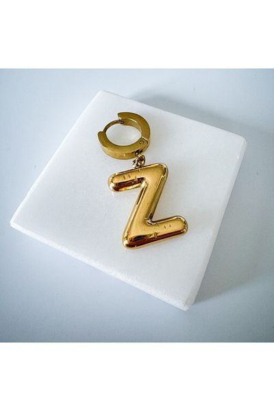 CHARMLUCKY Z letter earrings with steel grenade