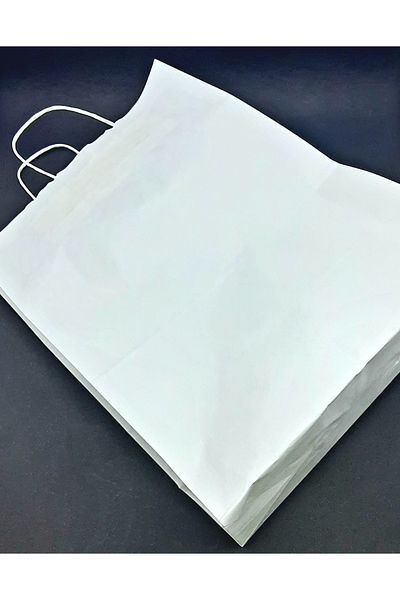 Kraft White Paper Bag 25X13X33 - 10 Pieces (White Paper Bag)